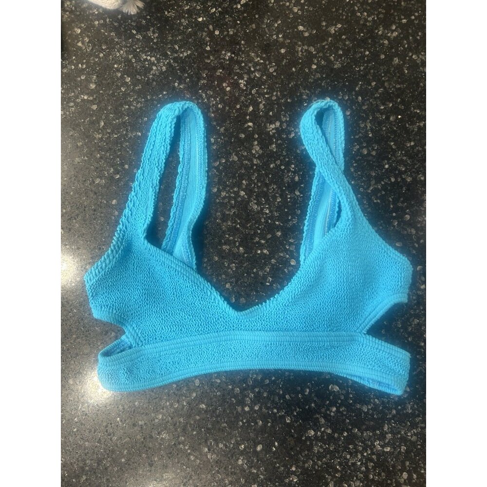 Bond-Eye Swim Nino Crop Bikini Top Women's Blue Os
